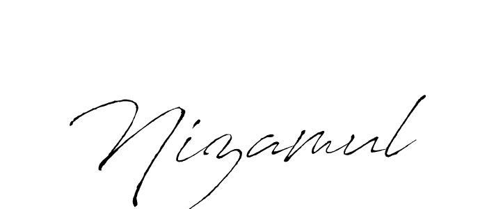 The best way (Antro_Vectra) to make a short signature is to pick only two or three words in your name. The name Nizamul include a total of six letters. For converting this name. Nizamul signature style 6 images and pictures png