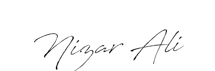 Make a beautiful signature design for name Nizar Ali. With this signature (Antro_Vectra) style, you can create a handwritten signature for free. Nizar Ali signature style 6 images and pictures png