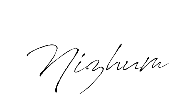 How to make Nizhum name signature. Use Antro_Vectra style for creating short signs online. This is the latest handwritten sign. Nizhum signature style 6 images and pictures png