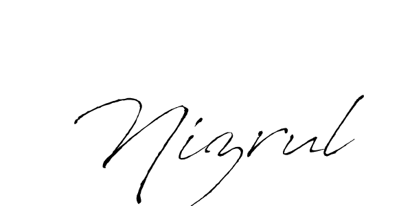 The best way (Antro_Vectra) to make a short signature is to pick only two or three words in your name. The name Nizrul include a total of six letters. For converting this name. Nizrul signature style 6 images and pictures png