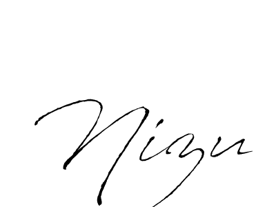 Design your own signature with our free online signature maker. With this signature software, you can create a handwritten (Antro_Vectra) signature for name Nizu. Nizu signature style 6 images and pictures png