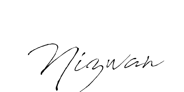 Design your own signature with our free online signature maker. With this signature software, you can create a handwritten (Antro_Vectra) signature for name Nizwan. Nizwan signature style 6 images and pictures png