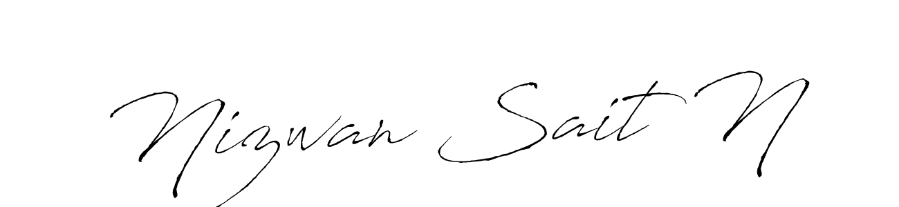 Once you've used our free online signature maker to create your best signature Antro_Vectra style, it's time to enjoy all of the benefits that Nizwan Sait N name signing documents. Nizwan Sait N signature style 6 images and pictures png