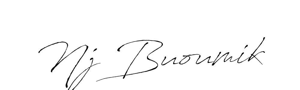 Design your own signature with our free online signature maker. With this signature software, you can create a handwritten (Antro_Vectra) signature for name Nj Buoumik. Nj Buoumik signature style 6 images and pictures png