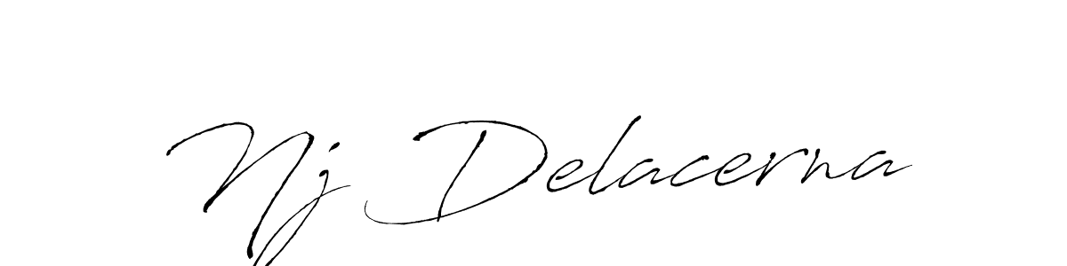 Antro_Vectra is a professional signature style that is perfect for those who want to add a touch of class to their signature. It is also a great choice for those who want to make their signature more unique. Get Nj Delacerna name to fancy signature for free. Nj Delacerna signature style 6 images and pictures png