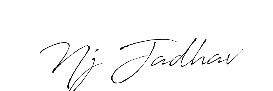 Make a beautiful signature design for name Nj Jadhav. With this signature (Antro_Vectra) style, you can create a handwritten signature for free. Nj Jadhav signature style 6 images and pictures png