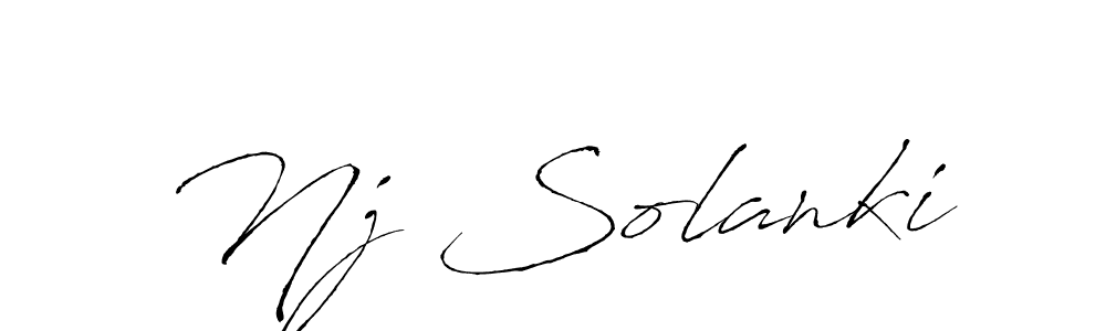 Make a beautiful signature design for name Nj Solanki. With this signature (Antro_Vectra) style, you can create a handwritten signature for free. Nj Solanki signature style 6 images and pictures png