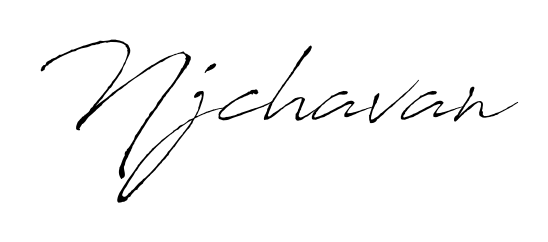 Generate high-definition signature styles for Njchavan. The Antro_Vectra typeface ensures crisp legibility and sophisticated design. Njchavan signature style 6 images and pictures png