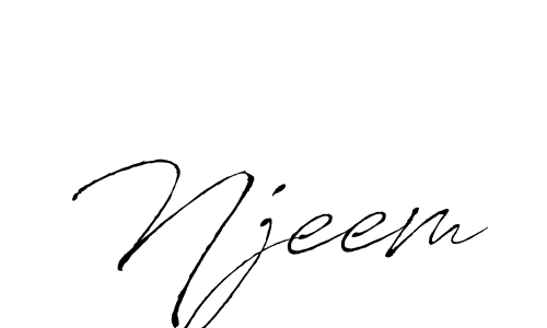 Design your own signature with our free online signature maker. With this signature software, you can create a handwritten (Antro_Vectra) signature for name Njeem. Njeem signature style 6 images and pictures png