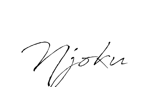 Make a beautiful signature design for name Njoku. With this signature (Antro_Vectra) style, you can create a handwritten signature for free. Njoku signature style 6 images and pictures png