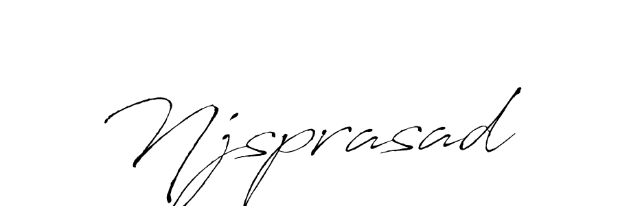 How to make Njsprasad name signature. Use Antro_Vectra style for creating short signs online. This is the latest handwritten sign. Njsprasad signature style 6 images and pictures png