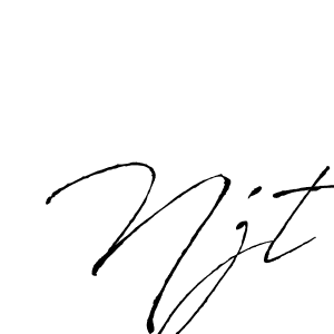 You should practise on your own different ways (Antro_Vectra) to write your name (Njt) in signature. don't let someone else do it for you. Njt signature style 6 images and pictures png