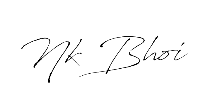 Use a signature maker to create a handwritten signature online. With this signature software, you can design (Antro_Vectra) your own signature for name Nk Bhoi. Nk Bhoi signature style 6 images and pictures png