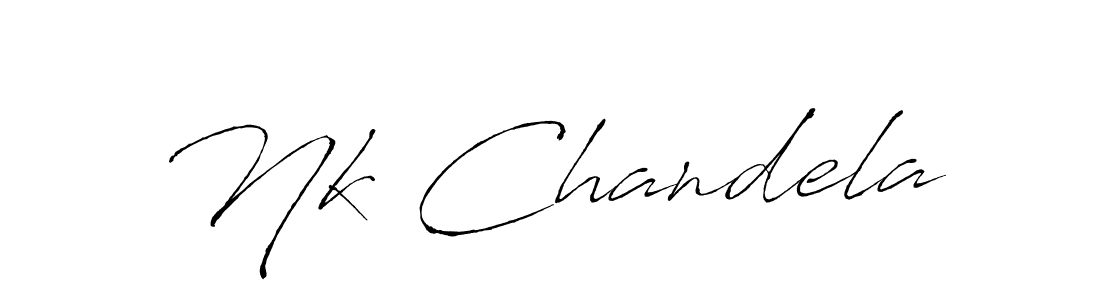if you are searching for the best signature style for your name Nk Chandela. so please give up your signature search. here we have designed multiple signature styles  using Antro_Vectra. Nk Chandela signature style 6 images and pictures png
