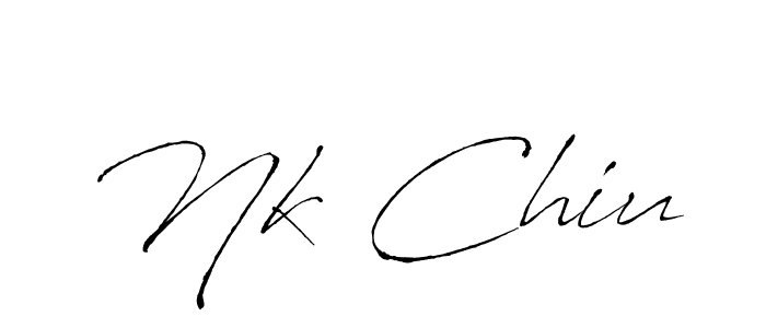 if you are searching for the best signature style for your name Nk Chiu. so please give up your signature search. here we have designed multiple signature styles  using Antro_Vectra. Nk Chiu signature style 6 images and pictures png