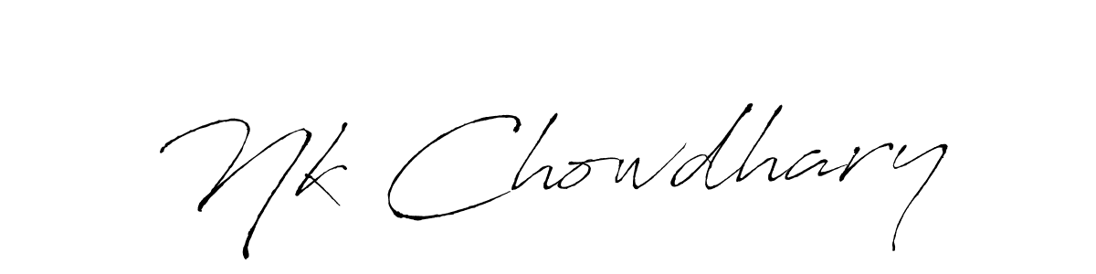 Also You can easily find your signature by using the search form. We will create Nk Chowdhary name handwritten signature images for you free of cost using Antro_Vectra sign style. Nk Chowdhary signature style 6 images and pictures png