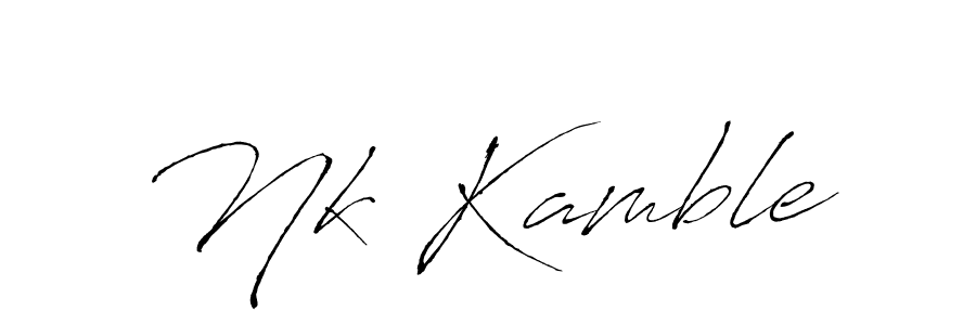 You should practise on your own different ways (Antro_Vectra) to write your name (Nk Kamble) in signature. don't let someone else do it for you. Nk Kamble signature style 6 images and pictures png