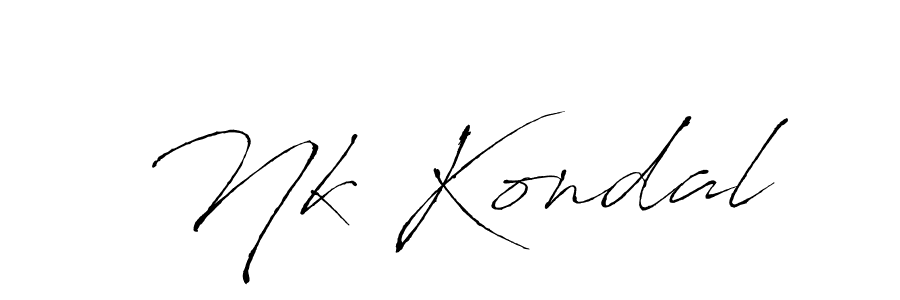 Similarly Antro_Vectra is the best handwritten signature design. Signature creator online .You can use it as an online autograph creator for name Nk Kondal. Nk Kondal signature style 6 images and pictures png