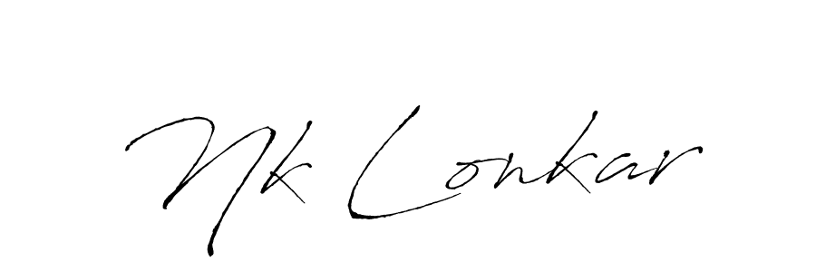 Make a short Nk Lonkar signature style. Manage your documents anywhere anytime using Antro_Vectra. Create and add eSignatures, submit forms, share and send files easily. Nk Lonkar signature style 6 images and pictures png