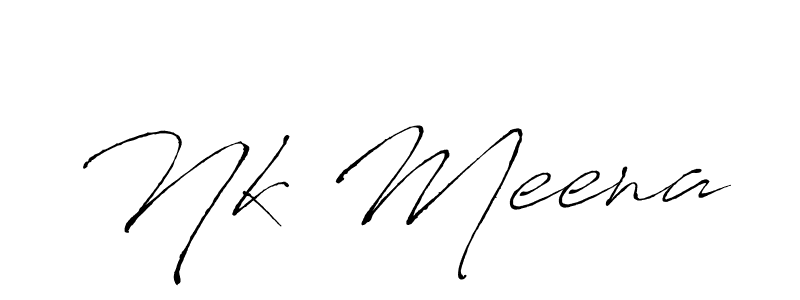 Nk Meena stylish signature style. Best Handwritten Sign (Antro_Vectra) for my name. Handwritten Signature Collection Ideas for my name Nk Meena. Nk Meena signature style 6 images and pictures png