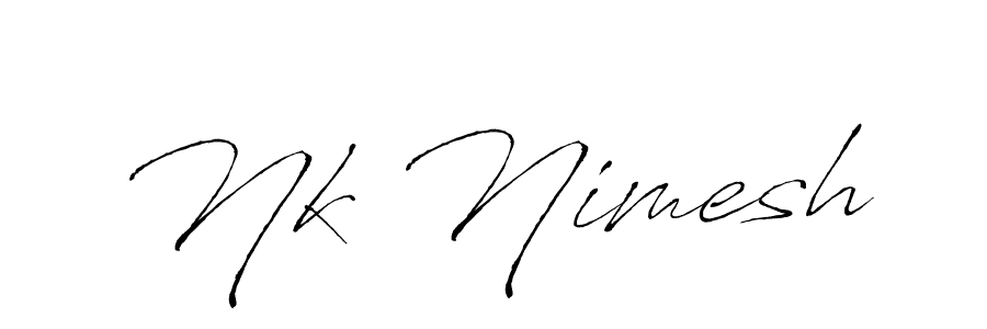 Antro_Vectra is a professional signature style that is perfect for those who want to add a touch of class to their signature. It is also a great choice for those who want to make their signature more unique. Get Nk Nimesh name to fancy signature for free. Nk Nimesh signature style 6 images and pictures png