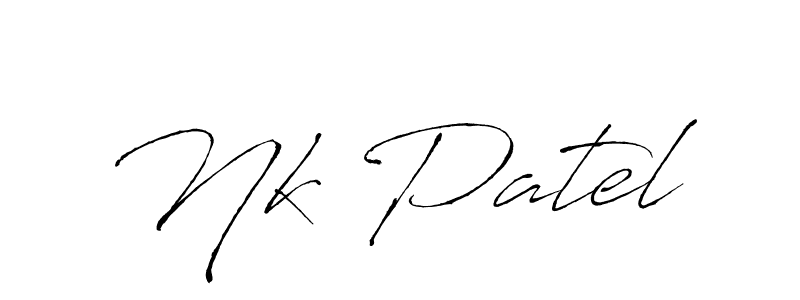 How to make Nk Patel signature? Antro_Vectra is a professional autograph style. Create handwritten signature for Nk Patel name. Nk Patel signature style 6 images and pictures png