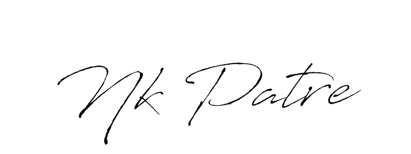 Use a signature maker to create a handwritten signature online. With this signature software, you can design (Antro_Vectra) your own signature for name Nk Patre. Nk Patre signature style 6 images and pictures png