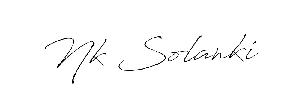 The best way (Antro_Vectra) to make a short signature is to pick only two or three words in your name. The name Nk Solanki include a total of six letters. For converting this name. Nk Solanki signature style 6 images and pictures png