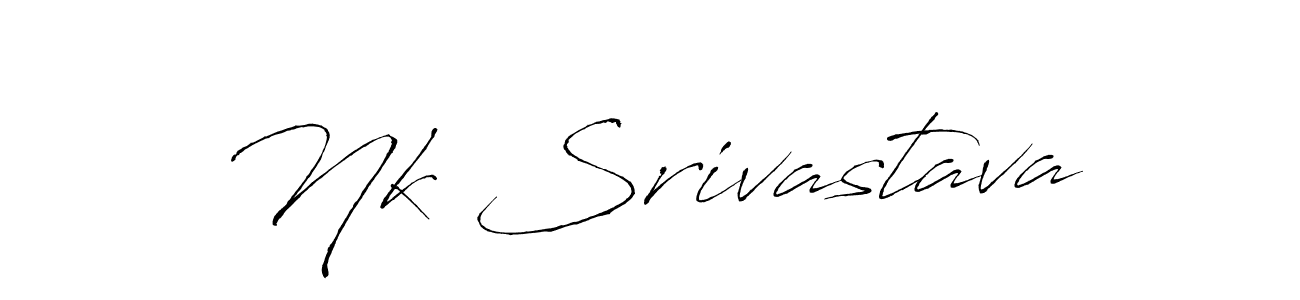 if you are searching for the best signature style for your name Nk Srivastava. so please give up your signature search. here we have designed multiple signature styles  using Antro_Vectra. Nk Srivastava signature style 6 images and pictures png