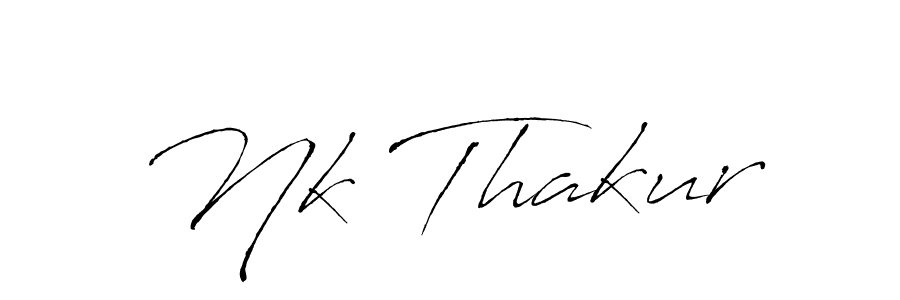 if you are searching for the best signature style for your name Nk Thakur. so please give up your signature search. here we have designed multiple signature styles  using Antro_Vectra. Nk Thakur signature style 6 images and pictures png