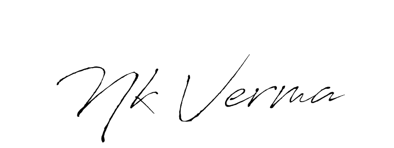 The best way (Antro_Vectra) to make a short signature is to pick only two or three words in your name. The name Nk Verma include a total of six letters. For converting this name. Nk Verma signature style 6 images and pictures png