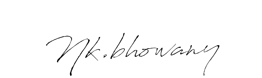 Make a beautiful signature design for name Nk.bhowany. With this signature (Antro_Vectra) style, you can create a handwritten signature for free. Nk.bhowany signature style 6 images and pictures png