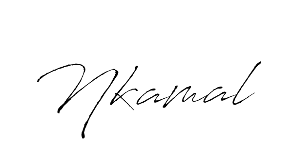 Design your own signature with our free online signature maker. With this signature software, you can create a handwritten (Antro_Vectra) signature for name Nkamal. Nkamal signature style 6 images and pictures png