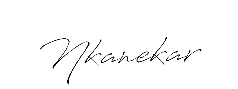Design your own signature with our free online signature maker. With this signature software, you can create a handwritten (Antro_Vectra) signature for name Nkanekar. Nkanekar signature style 6 images and pictures png