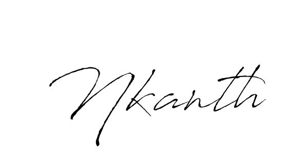 Use a signature maker to create a handwritten signature online. With this signature software, you can design (Antro_Vectra) your own signature for name Nkanth. Nkanth signature style 6 images and pictures png