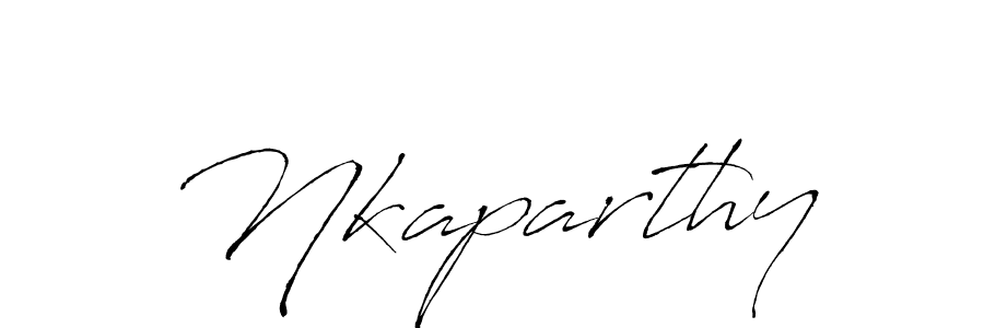 How to make Nkaparthy name signature. Use Antro_Vectra style for creating short signs online. This is the latest handwritten sign. Nkaparthy signature style 6 images and pictures png