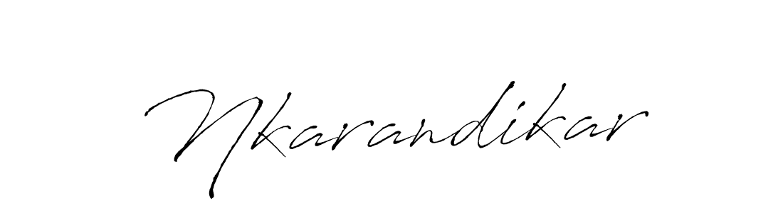 Create a beautiful signature design for name Nkarandikar. With this signature (Antro_Vectra) fonts, you can make a handwritten signature for free. Nkarandikar signature style 6 images and pictures png