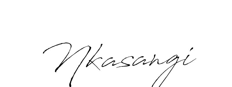 How to make Nkasangi signature? Antro_Vectra is a professional autograph style. Create handwritten signature for Nkasangi name. Nkasangi signature style 6 images and pictures png