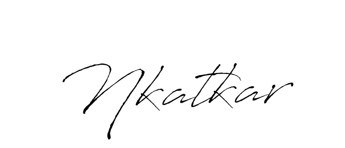 How to make Nkatkar name signature. Use Antro_Vectra style for creating short signs online. This is the latest handwritten sign. Nkatkar signature style 6 images and pictures png