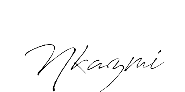 How to make Nkazmi name signature. Use Antro_Vectra style for creating short signs online. This is the latest handwritten sign. Nkazmi signature style 6 images and pictures png