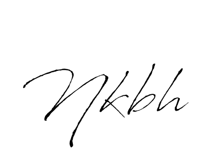 How to make Nkbh name signature. Use Antro_Vectra style for creating short signs online. This is the latest handwritten sign. Nkbh signature style 6 images and pictures png