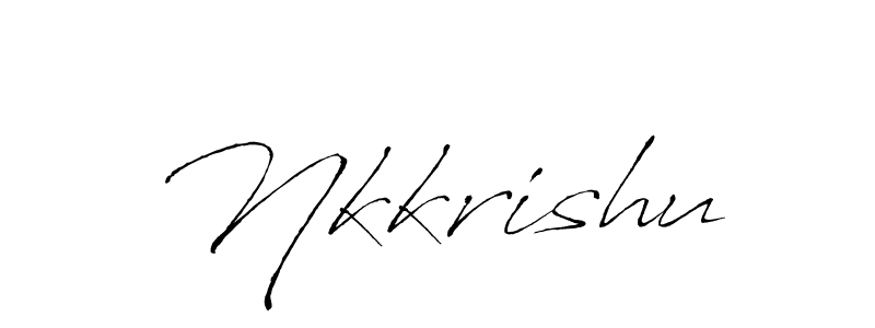 How to make Nkkrishu signature? Antro_Vectra is a professional autograph style. Create handwritten signature for Nkkrishu name. Nkkrishu signature style 6 images and pictures png