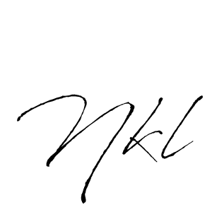 How to make Nkl signature? Antro_Vectra is a professional autograph style. Create handwritten signature for Nkl name. Nkl signature style 6 images and pictures png