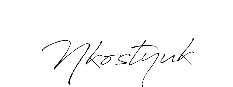 Antro_Vectra is a professional signature style that is perfect for those who want to add a touch of class to their signature. It is also a great choice for those who want to make their signature more unique. Get Nkostyuk name to fancy signature for free. Nkostyuk signature style 6 images and pictures png