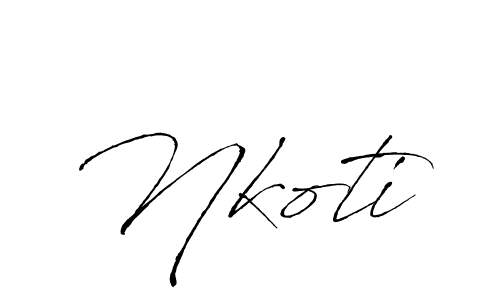 Antro_Vectra is a professional signature style that is perfect for those who want to add a touch of class to their signature. It is also a great choice for those who want to make their signature more unique. Get Nkoti name to fancy signature for free. Nkoti signature style 6 images and pictures png