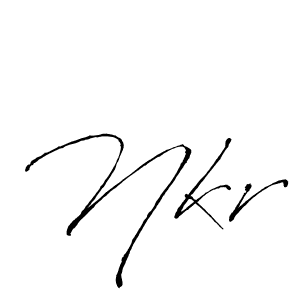 Nkr stylish signature style. Best Handwritten Sign (Antro_Vectra) for my name. Handwritten Signature Collection Ideas for my name Nkr. Nkr signature style 6 images and pictures png