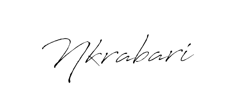 Use a signature maker to create a handwritten signature online. With this signature software, you can design (Antro_Vectra) your own signature for name Nkrabari. Nkrabari signature style 6 images and pictures png