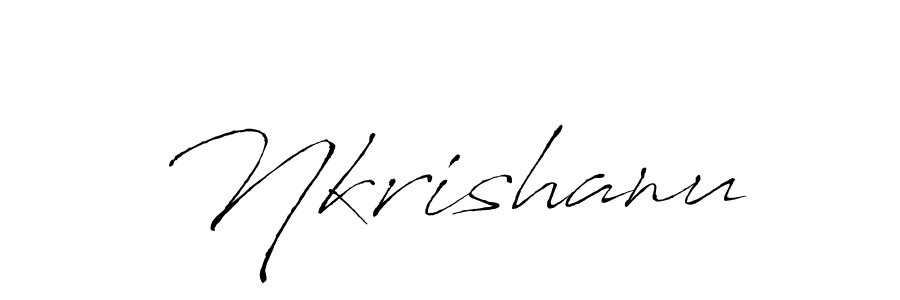 How to make Nkrishanu name signature. Use Antro_Vectra style for creating short signs online. This is the latest handwritten sign. Nkrishanu signature style 6 images and pictures png