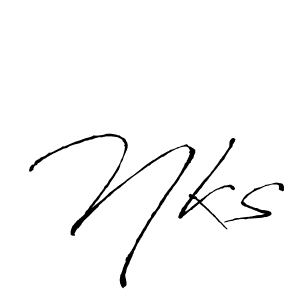 Make a beautiful signature design for name Nks. Use this online signature maker to create a handwritten signature for free. Nks signature style 6 images and pictures png