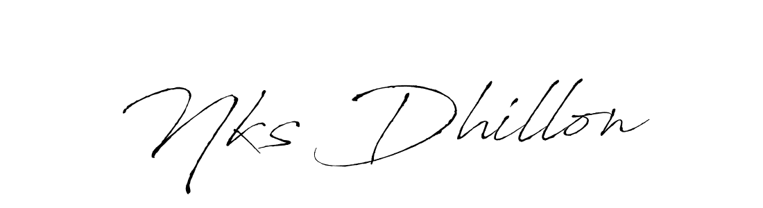 Also You can easily find your signature by using the search form. We will create Nks Dhillon name handwritten signature images for you free of cost using Antro_Vectra sign style. Nks Dhillon signature style 6 images and pictures png